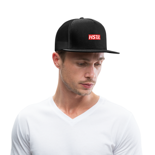 HSTLR. TRUCKER CAP ALL BLACK - black/black