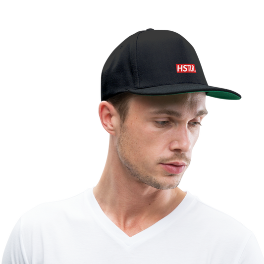 HSLTR. SNAPBACK CAP BLACK/RED/WHITE - black/black